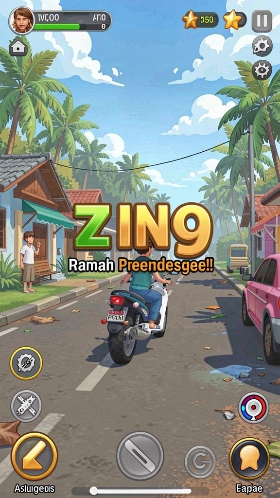 Screenshot menampilkan level petualangan yang menarik.