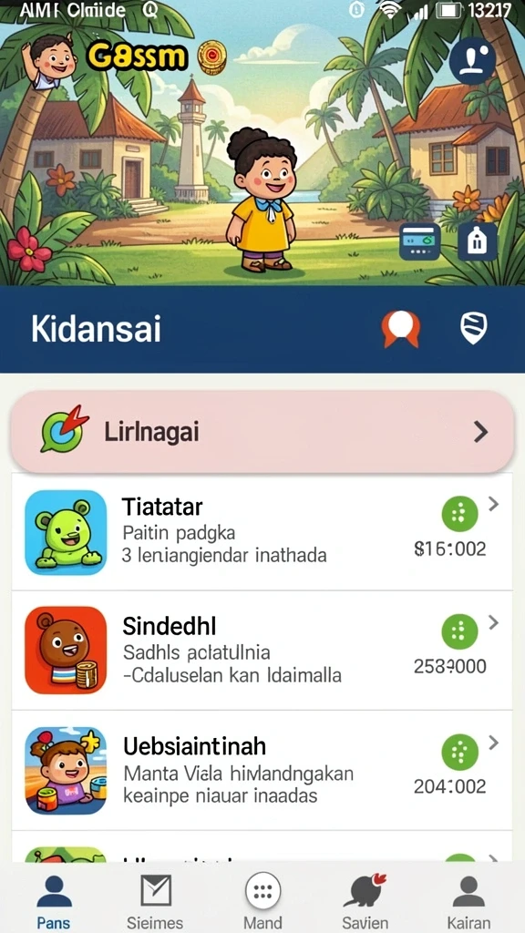 Tampilan awal yang menarik dan intuitif.