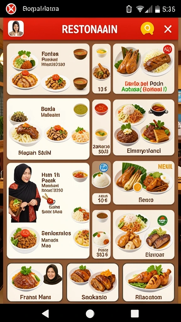 Tampilan awal aplikasi yang menarik.