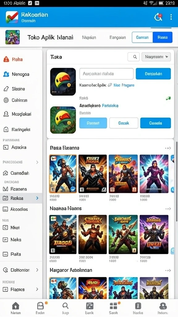 Tampilan antarmuka yang futuristik dan mengesankan.