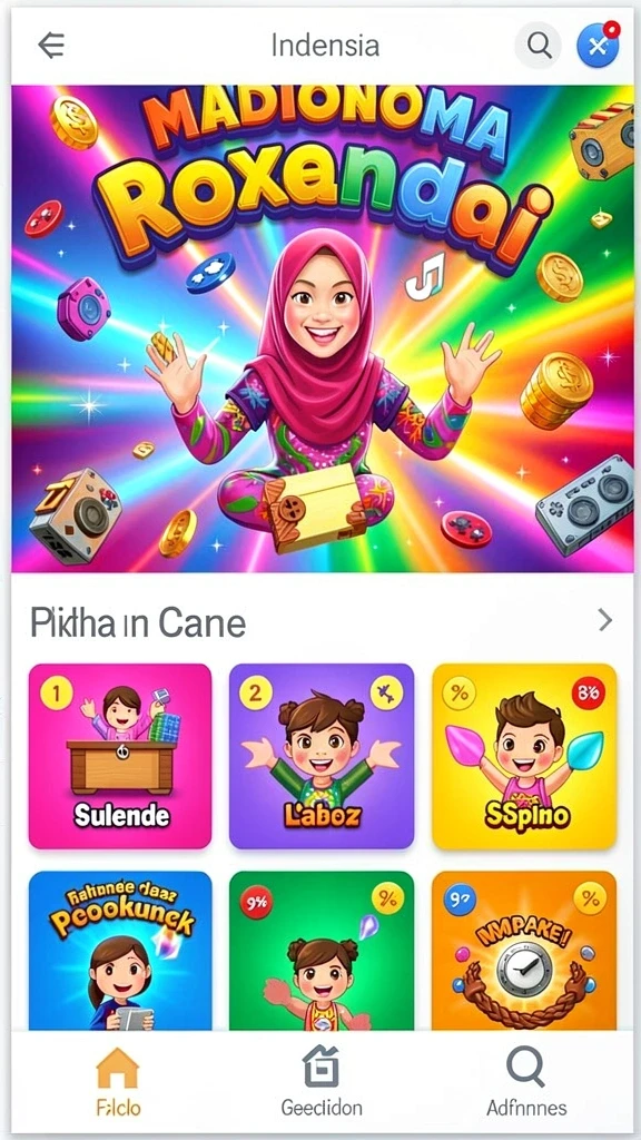 Tampilan awal yang menarik dan intuitif.