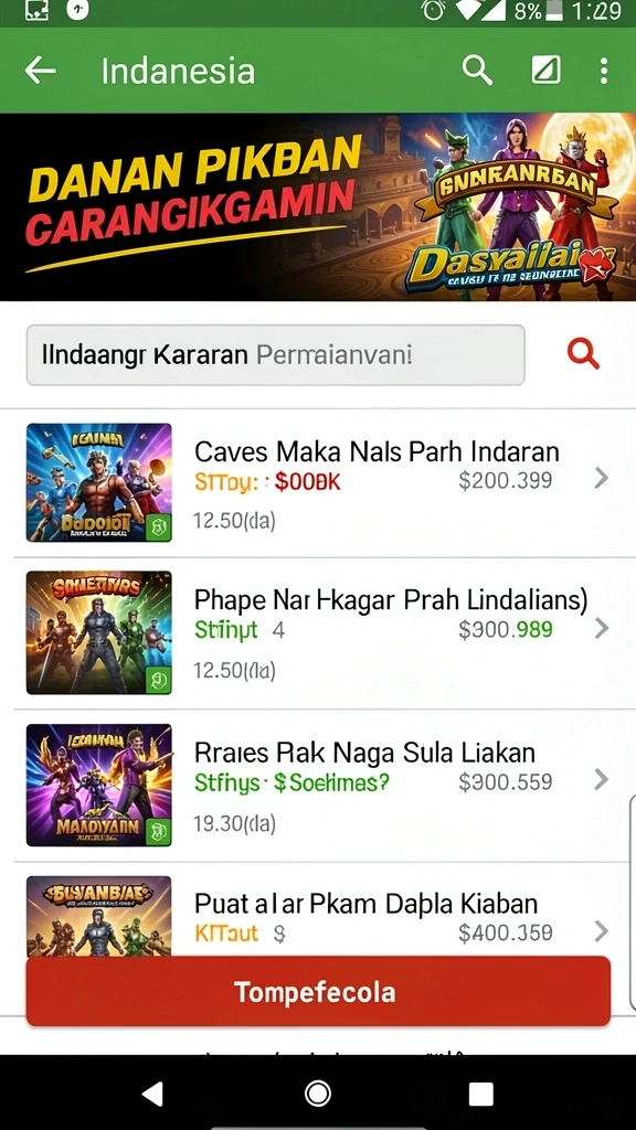 Tangkapan layar ketiga menunjukkan opsi kustomisasi karakter.