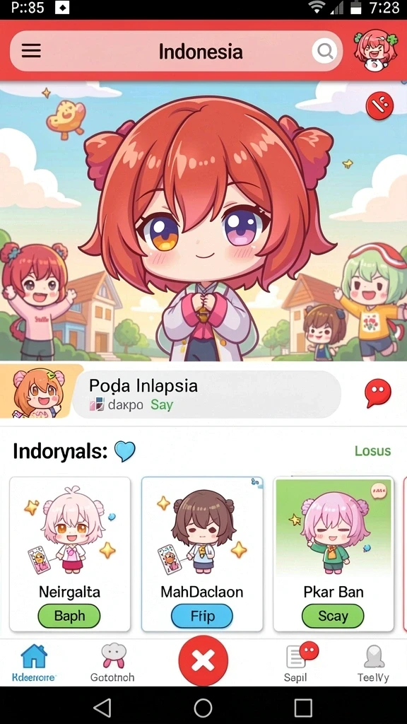 Karakter unik dengan kemampuan yang berbeda-beda.