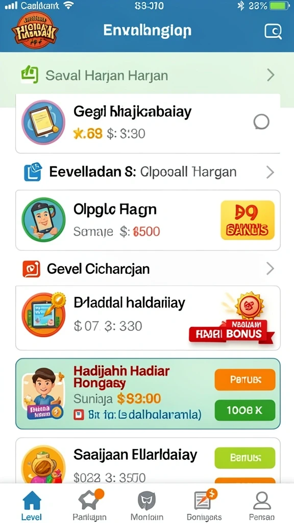 Sistem reward menarik untuk semua pemain.