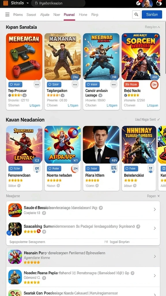 Ikon dan simbol menarik yang mempercantik permainan.