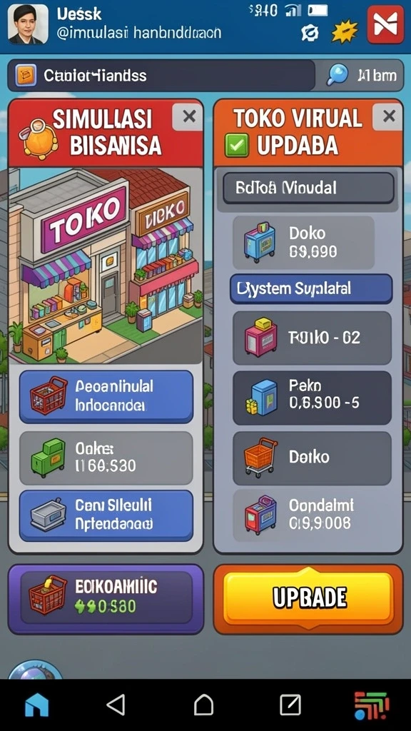Tampilan antarmuka pengguna yang menarik