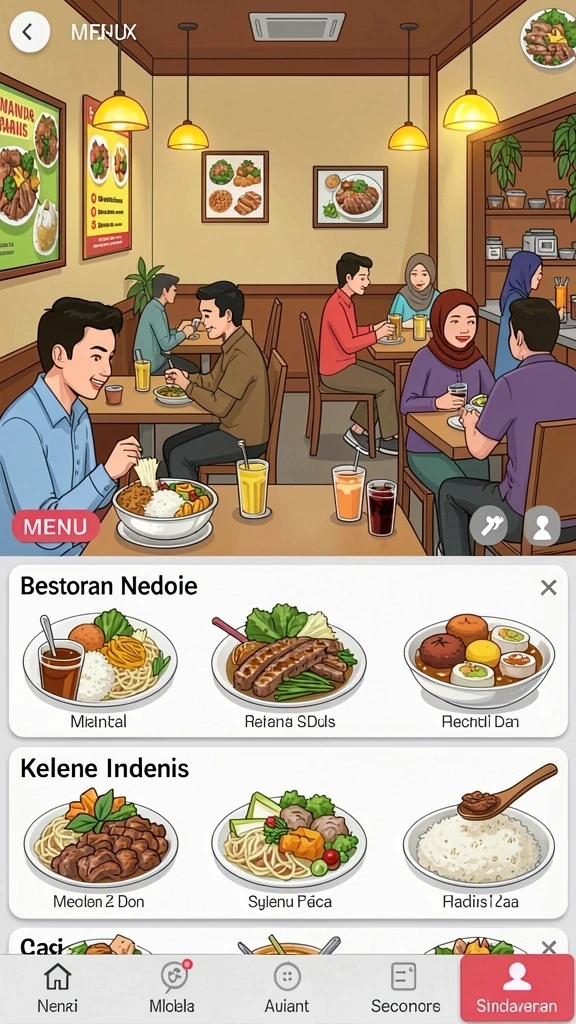 Screenshot menampilkan grafis yang menawan dan colorful.