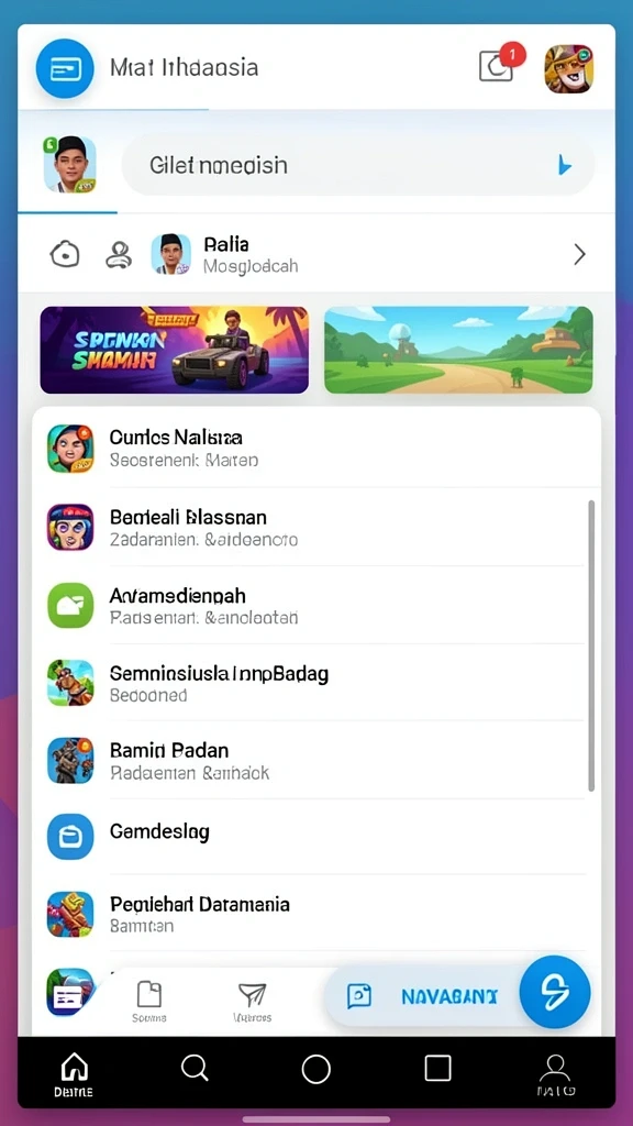 Tampilan menu utama yang menarik dan mudah dinavigasi.