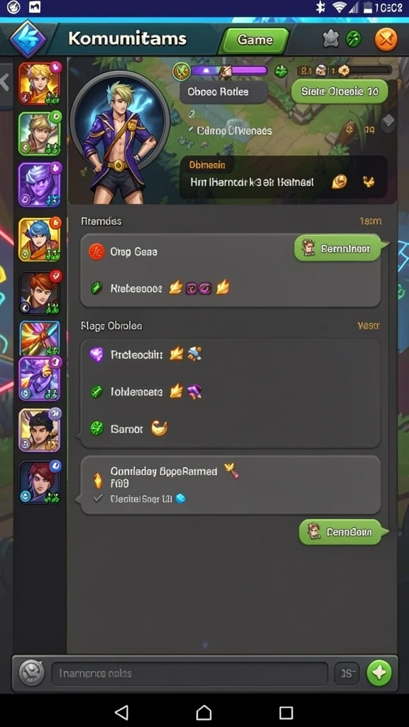 Screenshot menunjukkan interaksi dengan pemain lain.