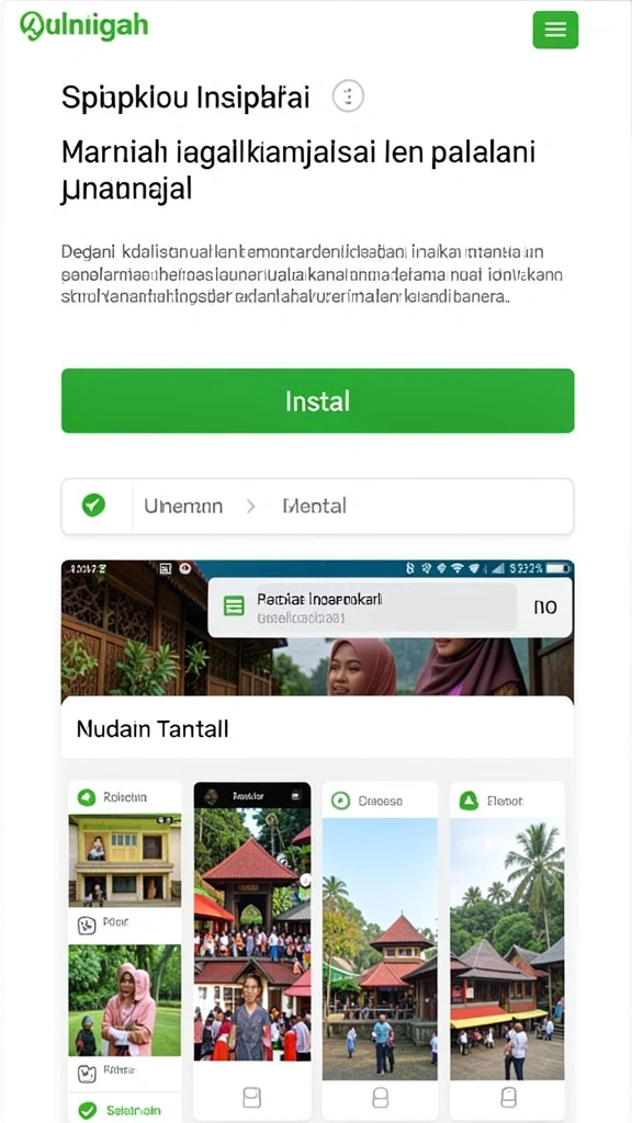 Tampilan awal yang mencolok dan menarik.