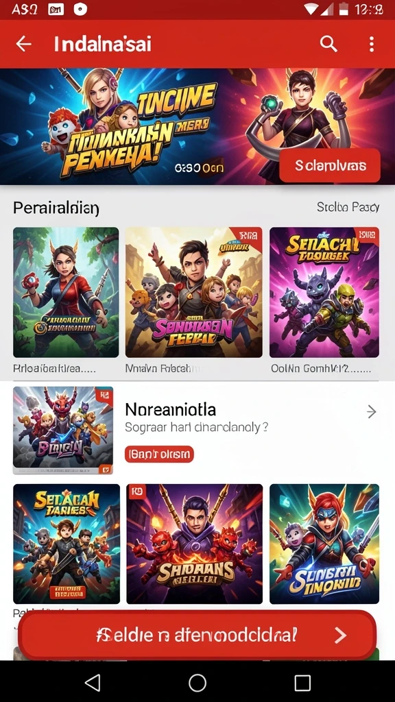 Beragam pilihan permainan yang dapat dimainkan.