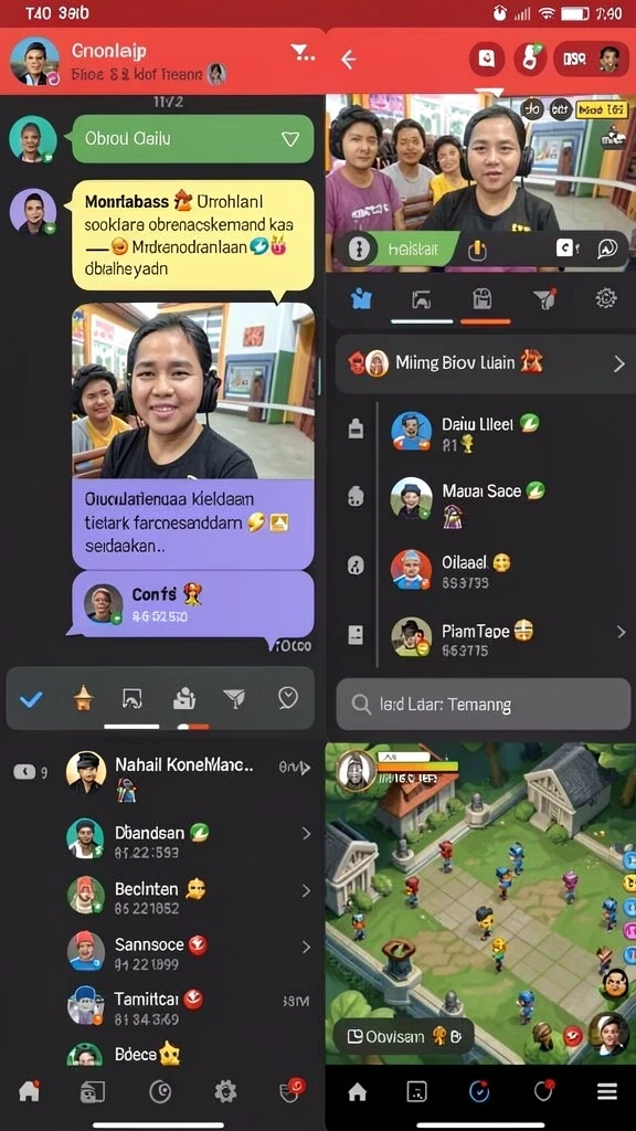 Berbagai pilihan permainan seru untuk diakses.
